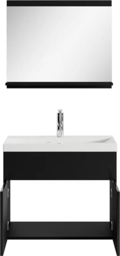 Badplaats Badkamermeubel Montreal Set 02 60 Cm X 35 Cm - Zwart Hoogglans - Badmeubel Met Spiegel 9 Badplaats Badkamermeubel Montreal Set 02 60 Cm X 35 Cm - Zwart Hoogglans - Badmeubel Met Spiegel -Merkloos Verkoop 566x1200 4