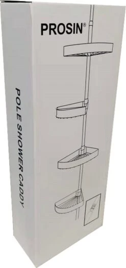 PROSIN® Telescopisch Doucherek - Shower Rack - Shower Caddy - Mat Zwart - Verstelbaar 108-274cm - 4 Lagen - Badkamerrek - Hoekrek - Opbergrek - Keukenrek - Kruidenrek - Keukenrek Staand 6 PROSIN® Telescopisch Doucherek - Shower Rack - Shower Caddy - Mat Zwart - Verstelbaar 108-274cm - 4 Lagen - Badkamerrek - Hoekrek - Opbergrek - Keukenrek - Kruidenrek - Keukenrek Staand -Merkloos Verkoop 567x1200