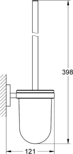 GROHE Essentials Toiletborstelset (wandmodel) - Chroom 25 GROHE Essentials Toiletborstelset (wandmodel) - Chroom -Merkloos Verkoop 569x1200