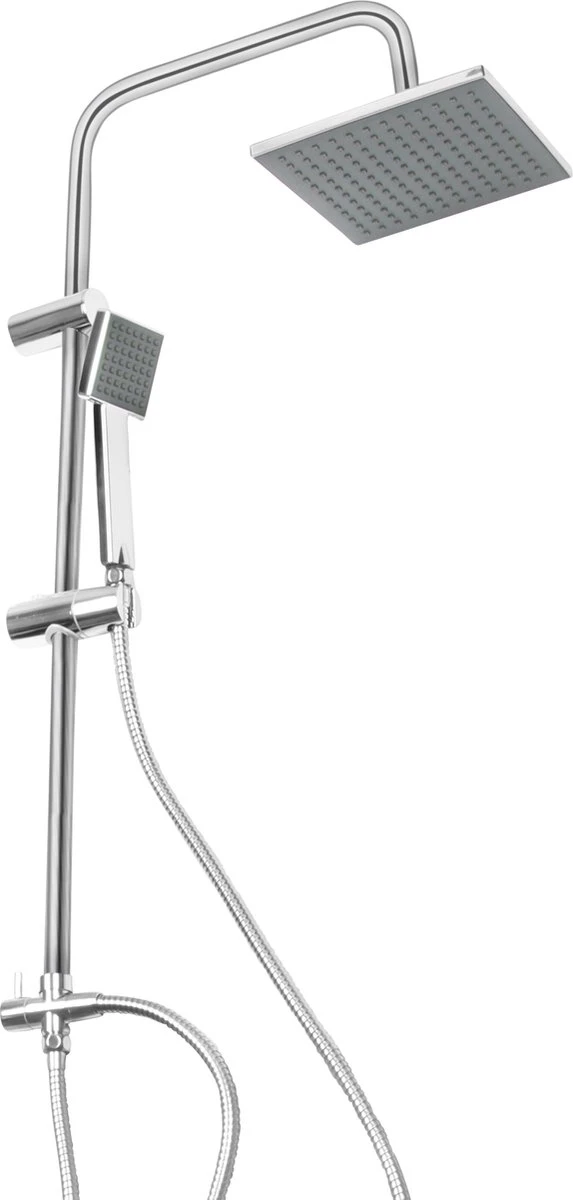 Niceey Doucheset - Regendouche - Handdouche - Verstelbaar - Vierkant - Chroom 2 Niceey Doucheset - Regendouche - Handdouche - Verstelbaar - Vierkant - Chroom - Afbeelding 2