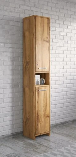 Badplaats Badkamerkast Nemo 32 Cm X 29 Cm X 167 Cm - Eiken - Staande Kolomkast Met Twee Deuren 12 Badplaats Badkamerkast Nemo 32 Cm X 29 Cm X 167 Cm - Eiken - Staande Kolomkast Met Twee Deuren -Merkloos Verkoop 579x1200 4