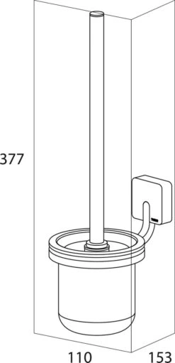 Tiger Impuls Toiletborstel Met Houder - RVS Geborsteld -Merkloos Verkoop 580x1200