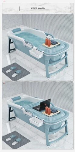 Foresta Opvouwbaar Bad Voor Volwassenen - 150cm - Bath Bucket - Blauw 17 Foresta Opvouwbaar Bad Voor Volwassenen - 150cm - Bath Bucket - Blauw -Merkloos Verkoop 590x1200