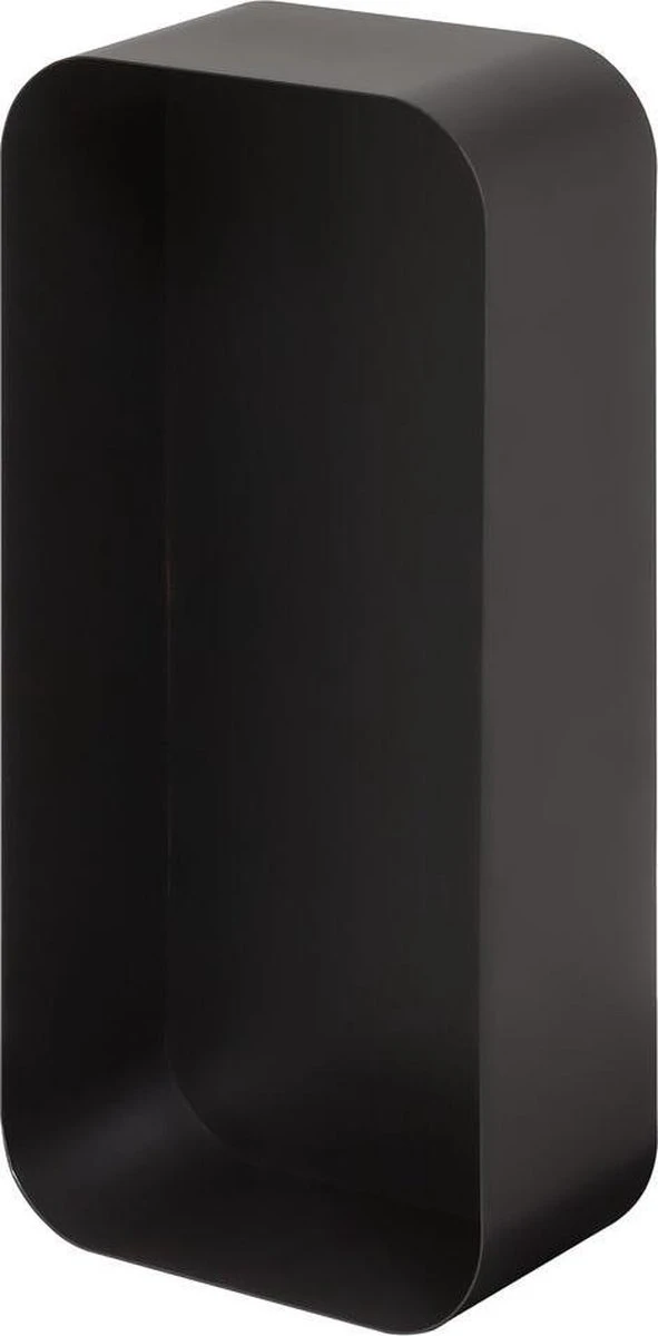 Sealskin Brix - Wandkubus Wandelement Wandrek - 12x50x24 Cm - Metaal - Zwart 2 Sealskin Brix - Wandkubus Wandelement Wandrek - 12x50x24 Cm - Metaal - Zwart - Afbeelding 2