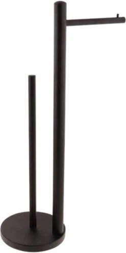 Merkloos Toiletrolhouder - Rolhouder - Geschikt Voor 4 Rollen - Rolhouder Staand - Ijzer - 53cm