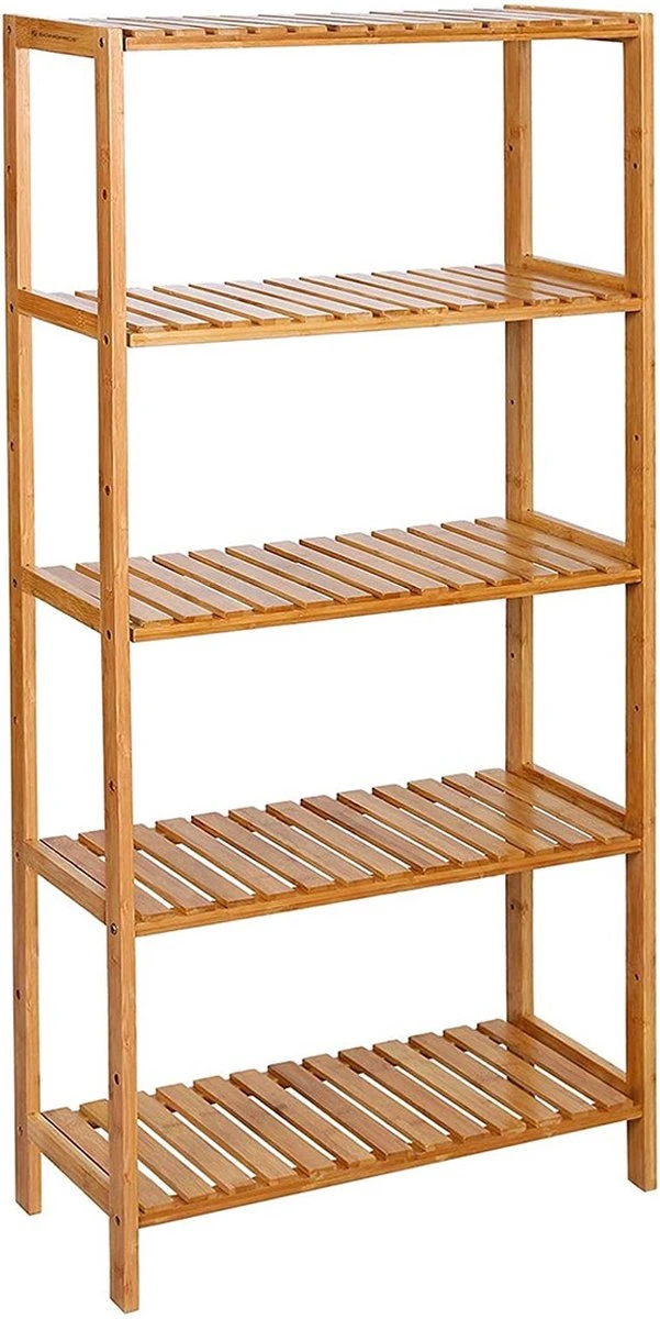 Songmics Badkamer Rek Met 9 Niveaus – Opbergrek Met Verstelbare Planken – Badkamerkast - Bamboe 8 Songmics Badkamer Rek Met 9 Niveaus – Opbergrek Met Verstelbare Planken – Badkamerkast - Bamboe - Afbeelding 8