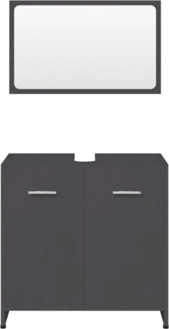 Decoways - Badkamermeubelset Spaanplaat Grijs 23 Decoways - Badkamermeubelset Spaanplaat Grijs -Merkloos Verkoop 617x1200 3