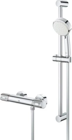 GROHE Grohtherm-1000 Performance Renovatieset - Met Thermostaatkraan, Koppelingen, Glijstang En Hoofddouche - CoolTouch - Chroom -Merkloos Verkoop 618x1200 2