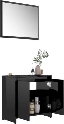 Furniture Limited - 4-delige Badkamermeubelset Bewerkt Hout Hoogglans Zwart 15 Furniture Limited - 4-delige Badkamermeubelset Bewerkt Hout Hoogglans Zwart -Merkloos Verkoop 622x1200 2