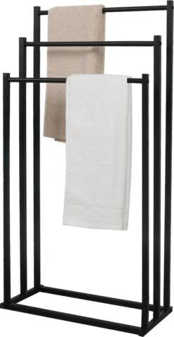 MIRI Handdoekrek – Handdoekhouder – Vrijstaand – Zwart – Staand – Metaal – 3 Rails – Zonder Boren – Badkamer / Keuken 12 MIRI Handdoekrek – Handdoekhouder – Vrijstaand – Zwart – Staand – Metaal – 3 Rails – Zonder Boren – Badkamer / Keuken -Merkloos Verkoop 622x1200