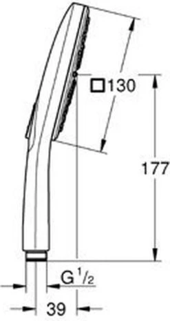 GROHE Rainshower Smartactive Cube 130 Douchekop - Ø 13cm - EcoJoy® - 3 Straalsoorten - 26582000 -Merkloos Verkoop 637x1200 2