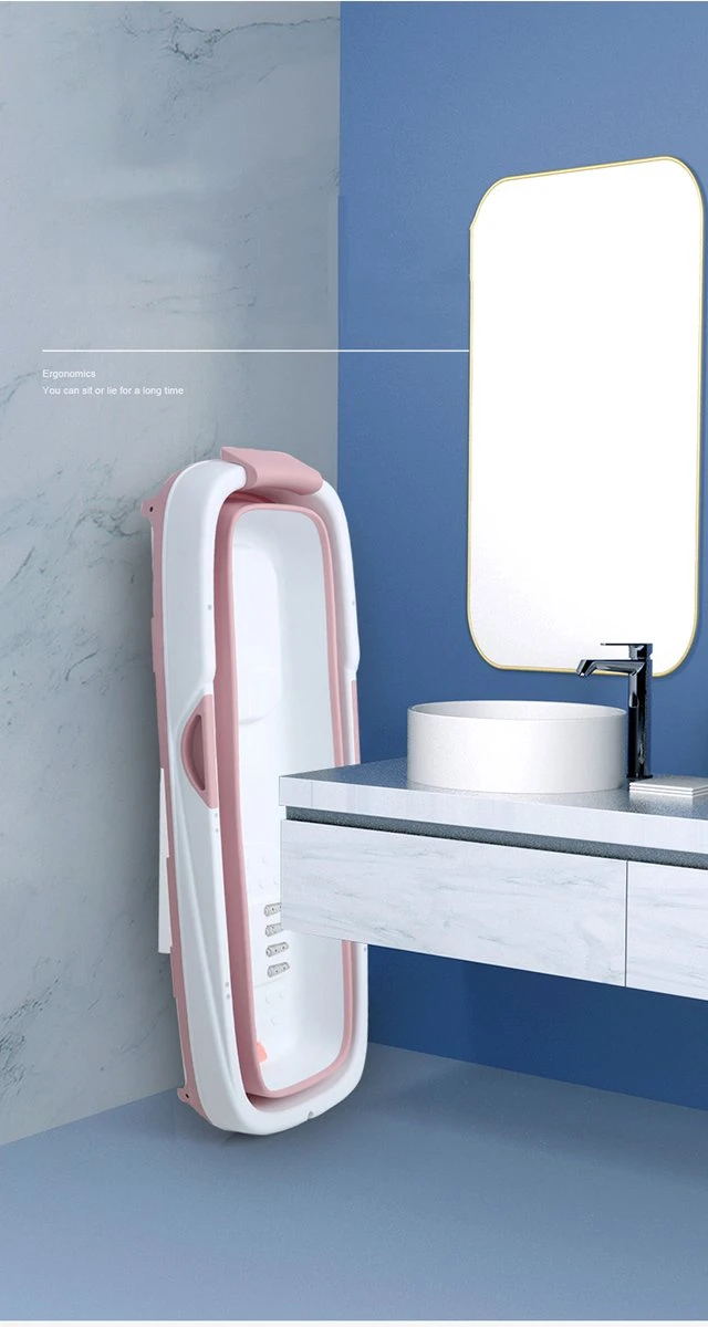 Livista® - Opvouwbaar XXL Bad - Roze - Zitbad - Inklapbaar - Bath Bucket - 158 CM LANG - XXL - Incl. Onderwater LED Lichten En Rugkussen 2 Livista® - Opvouwbaar XXL Bad - Roze - Zitbad - Inklapbaar - Bath Bucket - 158 CM LANG - XXL - Incl. Onderwater LED Lichten En Rugkussen - Afbeelding 2