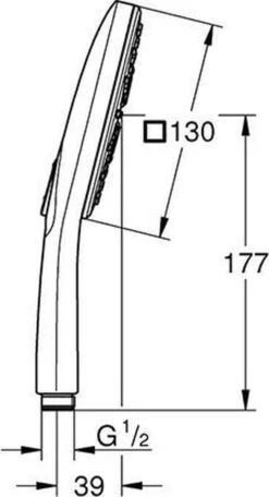 GROHE Rainshower Smartactive Cube 130 Douchekop - Ø 13cm - EcoJoy® - 3 Straalsoorten - 26582000 -Merkloos Verkoop 650x1200 1