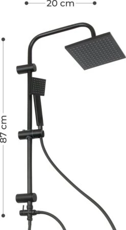 Niceey Doucheset - Regendouche - Handdouche - Verstelbaar - Vierkant - Mat Zwart 9 Niceey Doucheset - Regendouche - Handdouche - Verstelbaar - Vierkant - Mat Zwart -Merkloos Verkoop 657x1200