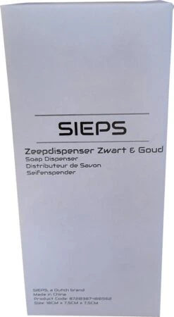 SIEPS Zeepdispenser - Zeeppompje Zwart & Goud - Vrijstaand 400 ML Zeephouder - Keramiek 9 SIEPS Zeepdispenser - Zeeppompje Zwart & Goud - Vrijstaand 400 ML Zeephouder - Keramiek -Merkloos Verkoop 659x1200 1