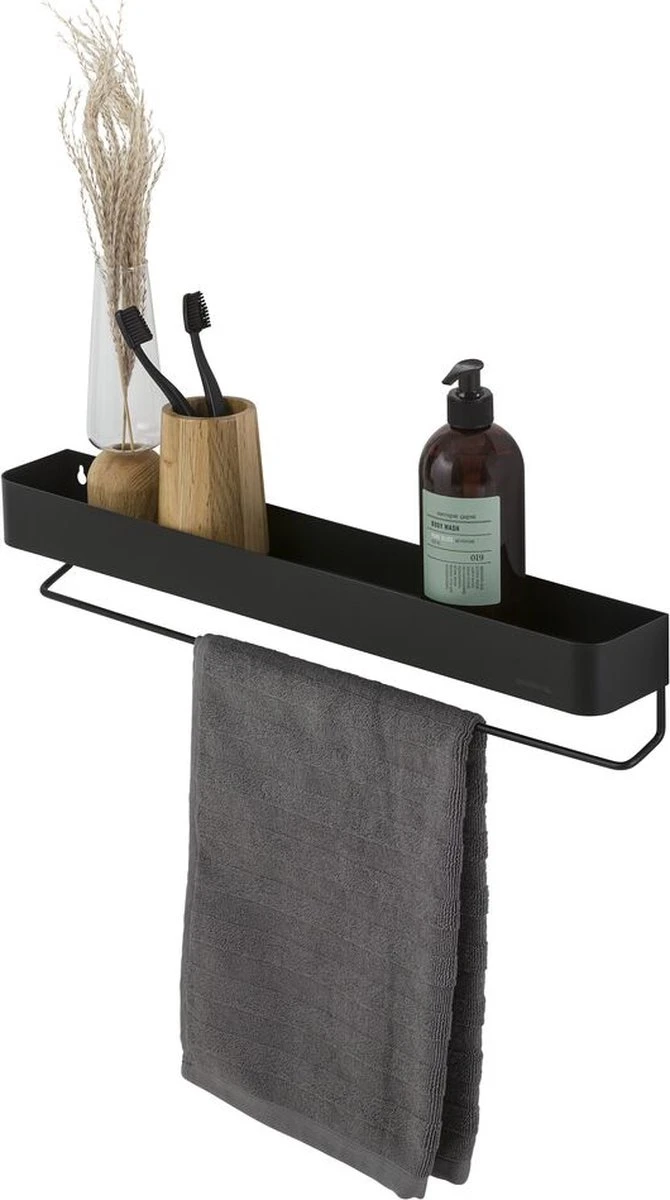 Sealskin Brix - Wandrek Met Handdoekrek - 55 Cm - Zwart 1 Sealskin Brix - Wandrek Met Handdoekrek - 55 Cm - Zwart