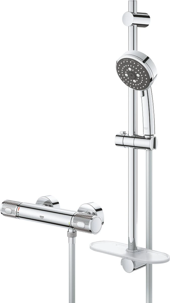 GROHE QuickFix Precision Feel Thermostatische Douchekraan - Met Glijstangset - EcoJoy - CoolTouch - Chroom - 34791000 8 GROHE QuickFix Precision Feel Thermostatische Douchekraan - Met Glijstangset - EcoJoy - CoolTouch - Chroom - 34791000 - Afbeelding 8