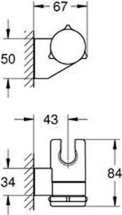 GROHE QuickFix Vitalio Wanddouchehouder - Verstelbaar - Chroom - 26183000 -Merkloos Verkoop 680x1200 1