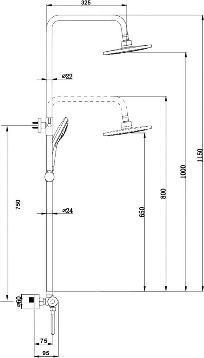 Wesseling & Bos Doucheset - Regendouche Mat Goud Geborsteld - Doucheset Met Thermostaatkraan - Atlanta 9 Wesseling & Bos Doucheset - Regendouche Mat Goud Geborsteld - Doucheset Met Thermostaatkraan - Atlanta - Afbeelding 9