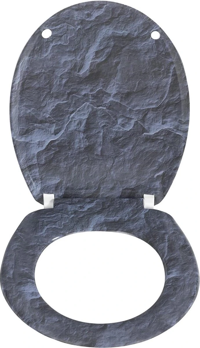 Wenko Wc-bril Slate Rock 37,5 X 44 Cm Antraciet 2 Wenko Wc-bril Slate Rock 37,5 X 44 Cm Antraciet - Afbeelding 2