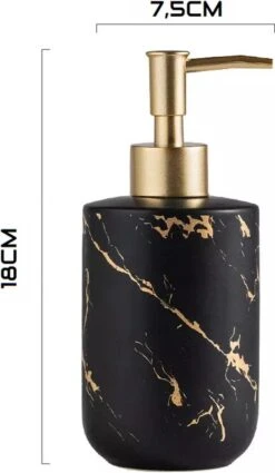 SIEPS Zeepdispenser - Zeeppompje Zwart & Goud - Vrijstaand 400 ML Zeephouder - Keramiek 8 SIEPS Zeepdispenser - Zeeppompje Zwart & Goud - Vrijstaand 400 ML Zeephouder - Keramiek -Merkloos Verkoop 698x1200