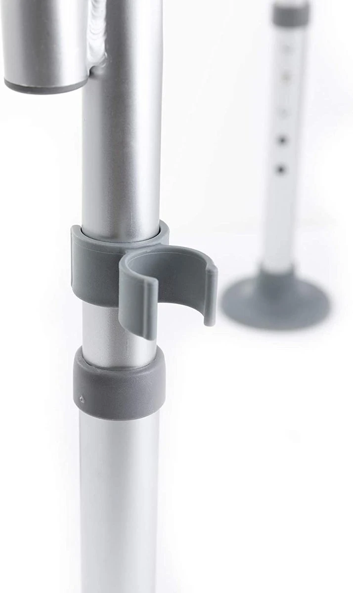 BY JRM Douchestoel En Douchekruk Met Afneembare Rugleuning En Armleuning – 30 Dagen Uitproberen - Anti Slip – Verstelbare Hoogte - Douchekrukje - Grijs 5 BY JRM Douchestoel En Douchekruk Met Afneembare Rugleuning En Armleuning – 30 Dagen Uitproberen - Anti Slip – Verstelbare Hoogte - Douchekrukje - Grijs - Afbeelding 5