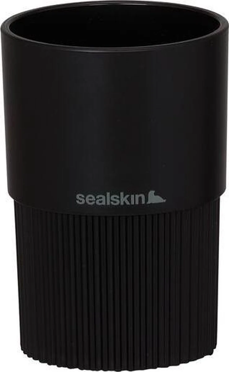 Sealskin Brave Tandenborstelbeker Vrijstaand - Zwart 1 Sealskin Brave Tandenborstelbeker Vrijstaand - Zwart