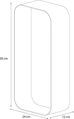 Sealskin Brix - Wandkubus Wandelement Wandrek - 12x50x24 Cm - Metaal - Zwart 25 Sealskin Brix - Wandkubus Wandelement Wandrek - 12x50x24 Cm - Metaal - Zwart -Merkloos Verkoop 743x1200 2