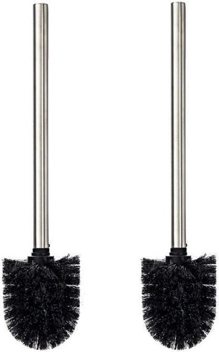 Merkloos Universele Toilet Borstel Zwart Met Handgreep RVS - Wc Borstel - Toiletborstel - Set Van 2 5 Merkloos Universele Toilet Borstel Zwart Met Handgreep RVS - Wc Borstel - Toiletborstel - Set Van 2 - Afbeelding 5
