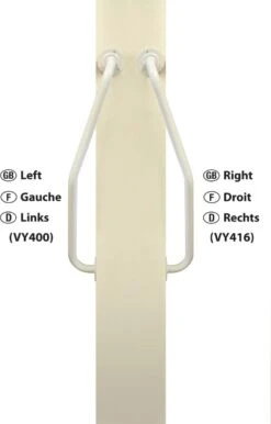 Wandbeugel Gedraaid LINKS - Wit