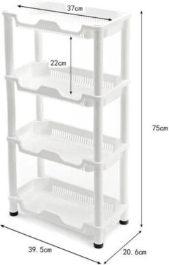 Merkloos Decopatent® 4 Laags Opbergrek -Staand Rek 4 Etages Voor Badkamer - Keuken - Keukenrek - Badkamerrek - Kunststof Rechthoekig Rek 9 Merkloos Decopatent® 4 Laags Opbergrek -Staand Rek 4 Etages Voor Badkamer - Keuken - Keukenrek - Badkamerrek - Kunststof Rechthoekig Rek -Merkloos Verkoop 768x1200