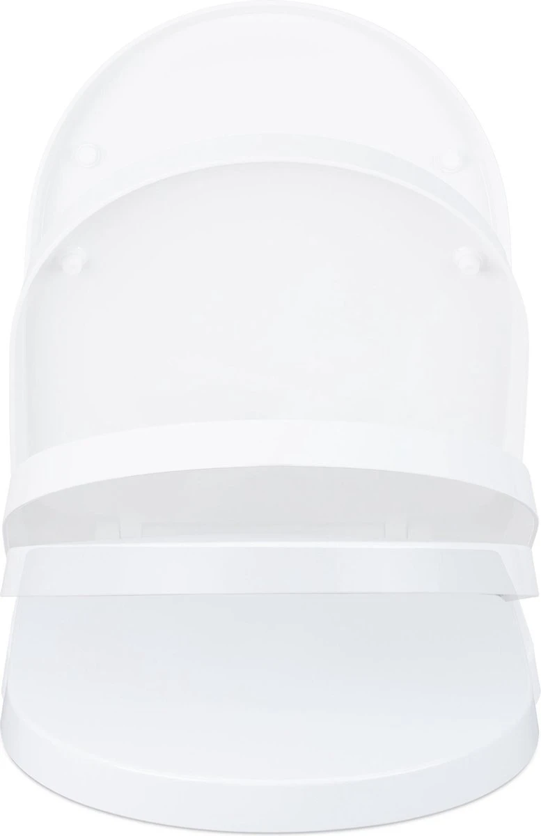 Relaxdays Wc Bril Softclose - D-vorm - Toiletbril Universeel - Toiletdeksel Plastic - Wit 6 Relaxdays Wc Bril Softclose - D-vorm - Toiletbril Universeel - Toiletdeksel Plastic - Wit - Afbeelding 6
