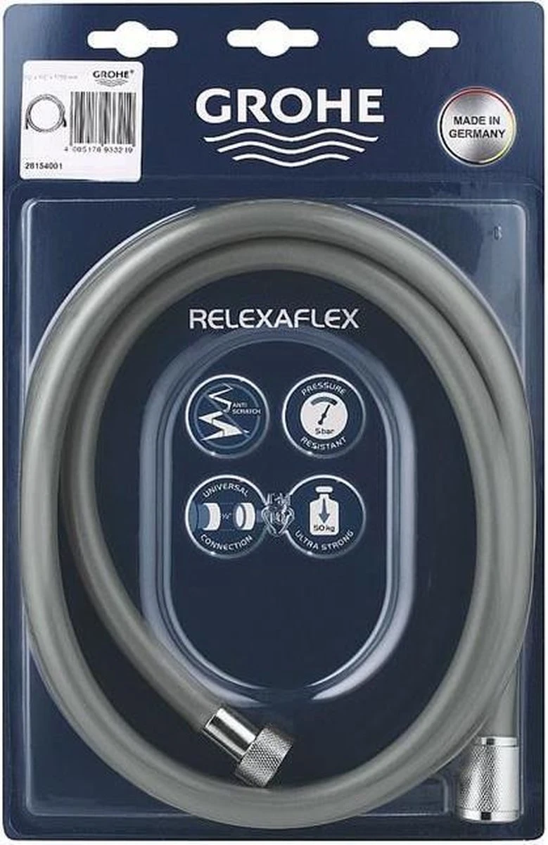 GROHE RelexaFlex Doucheslang - 175 Cm - Chroom 6 GROHE RelexaFlex Doucheslang - 175 Cm - Chroom - Afbeelding 6