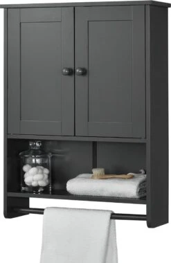 Badkamerkast Steyr Voor Wandmontage 65x48,7x14,5 Cm Donkergrijs