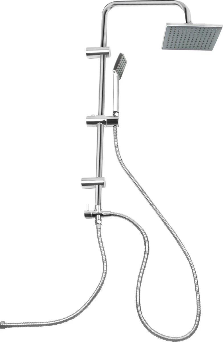 Niceey Doucheset - Regendouche - Handdouche - Verstelbaar - Vierkant - Chroom 1 Niceey Doucheset - Regendouche - Handdouche - Verstelbaar - Vierkant - Chroom