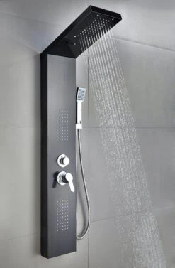 Badplaats Douchepaneel Aras - Zwart - Regendouche Met Mengkraan En Douchekop 8 Badplaats Douchepaneel Aras - Zwart - Regendouche Met Mengkraan En Douchekop -Merkloos Verkoop 787x1200 3