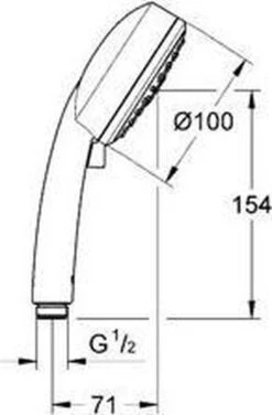 GROHE Vitalio Comfort Douchekop III - Ø 10 Cm - 9,5 L/min 12 GROHE Vitalio Comfort Douchekop III - Ø 10 Cm - 9,5 L/min -Merkloos Verkoop 789x1200 3
