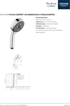 GROHE Vitalio Comfort 100 Douchekop - Ø 10 Cm - EcoJoy® - 4 Straalsoorten - 26094000 9 GROHE Vitalio Comfort 100 Douchekop - Ø 10 Cm - EcoJoy® - 4 Straalsoorten - 26094000 -Merkloos Verkoop 797x1200 2