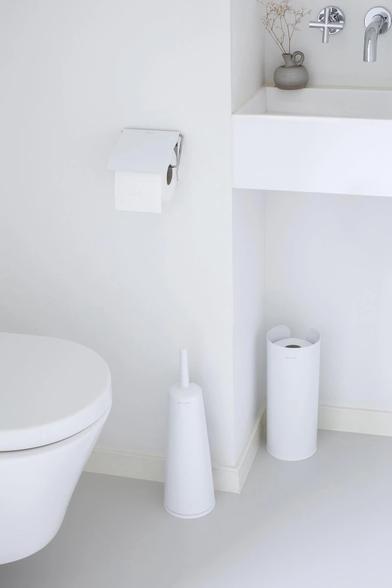 Brabantia ReNew WC Rolhouder - Met Klep - White 2 Brabantia ReNew WC Rolhouder - Met Klep - White - Afbeelding 2