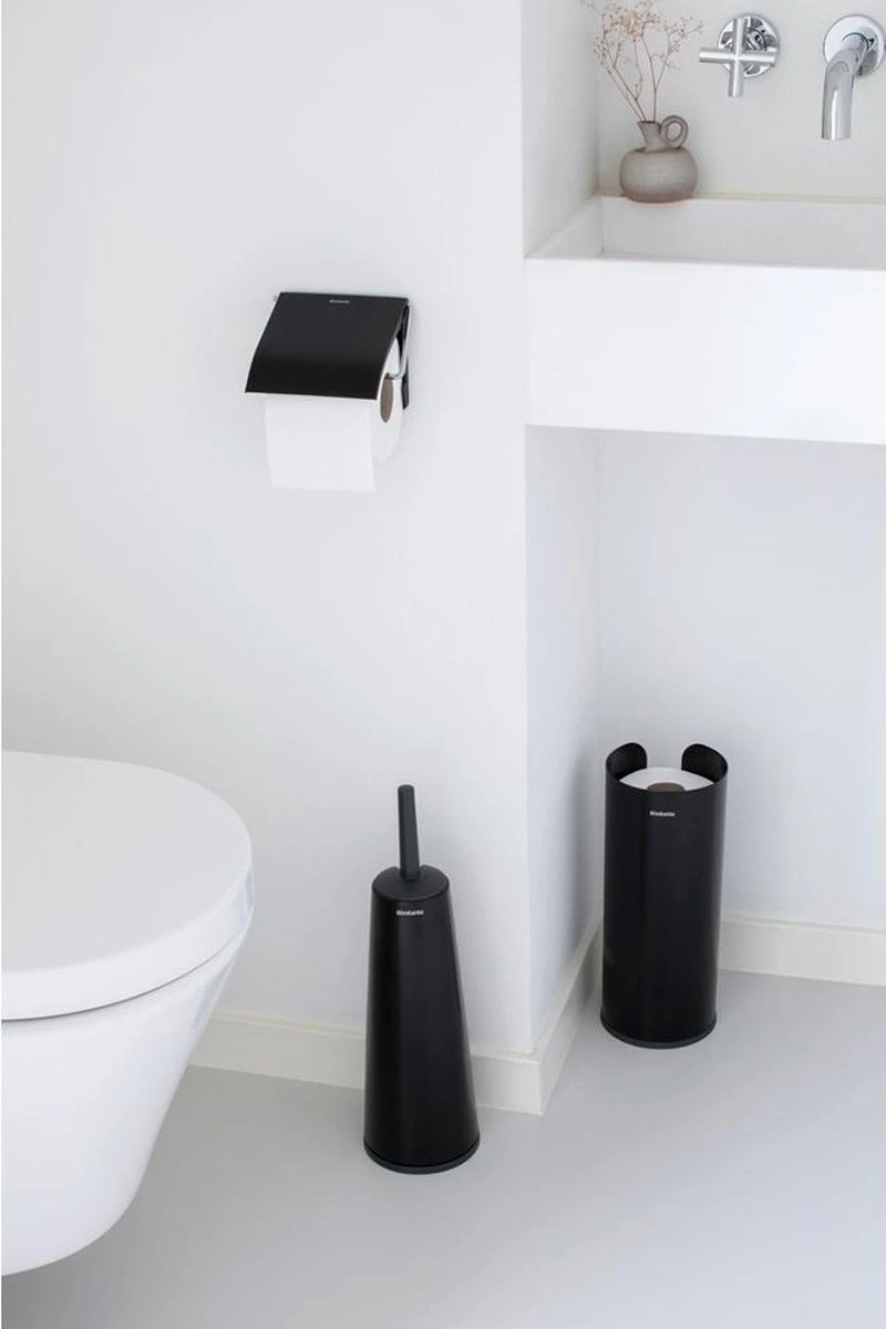Brabantia ReNew Toiletaccessoires - 3-delig - Matt Black 3 Brabantia ReNew Toiletaccessoires - 3-delig - Matt Black - Afbeelding 3