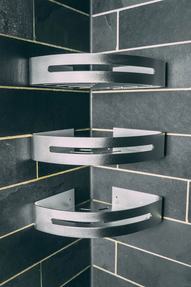 Sens Design Doucherekjes Set Van 3 - Doucherek Zonder Boren - Zilver 12 Sens Design Doucherekjes Set Van 3 - Doucherek Zonder Boren - Zilver - Afbeelding 12