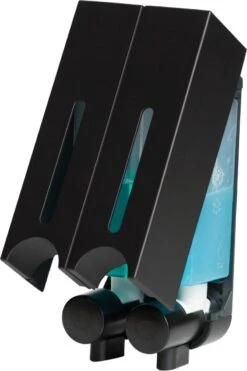 Aquathof, Zeepdispenser, Mat Zwart, 2 Kamer, 2 Reservoirs, 2x250ml - Hangend - Wandmontage -Merkloos Verkoop 800x1200 46