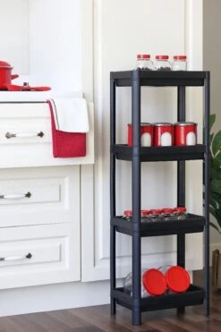 Merkloos Badkamerrek - 4 Etages - Keukenrek - Opbergrek - Staand Badkamerrek - Zwart - 100x36x23 CM 6 Merkloos Badkamerrek - 4 Etages - Keukenrek - Opbergrek - Staand Badkamerrek - Zwart - 100x36x23 CM -Merkloos Verkoop 800x1200 57