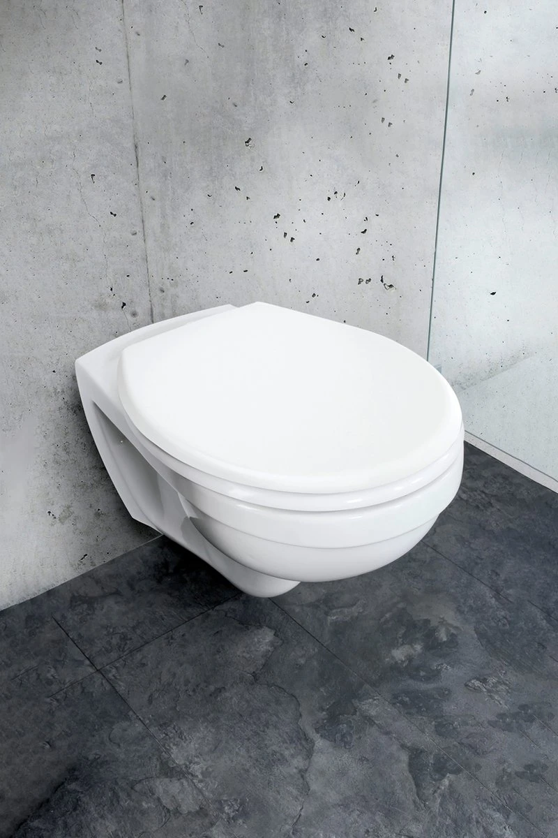 WENKO WC Bril Gubbio - Antibacterieel Wit Duroplast - Easy-Close Sluiting - Fix-Clip Bevestiging In RVS - Belastbaar Tot 350 Kg - Toiletbril - Toiletzitting 10 WENKO WC Bril Gubbio - Antibacterieel Wit Duroplast - Easy-Close Sluiting - Fix-Clip Bevestiging In RVS - Belastbaar Tot 350 Kg - Toiletbril - Toiletzitting - Afbeelding 10