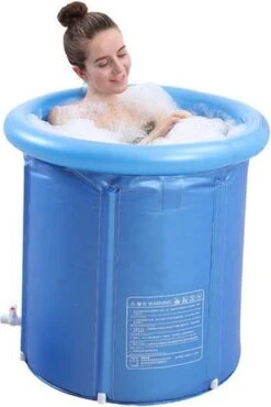 OpblaasbaarDirect | Opblaasbaar Bad - 1 Persoons Balkonbad - IJsbad / Tub Met Afvoerslang En Opblaasbare Rand - Met Comfortable Zitting - 75x80cm - Ijschallenge -Merkloos Verkoop 802x1200 5