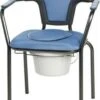 Toiletstoel Blauw Met Comfortabele Zitting En Emmer Met Deksel - Postoel