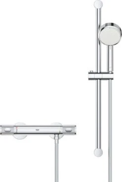 GROHE Grohtherm-1000 Performance Renovatieset - Met Thermostaatkraan, Koppelingen, Glijstang En Hoofddouche - CoolTouch - Chroom -Merkloos Verkoop 808x1200 3