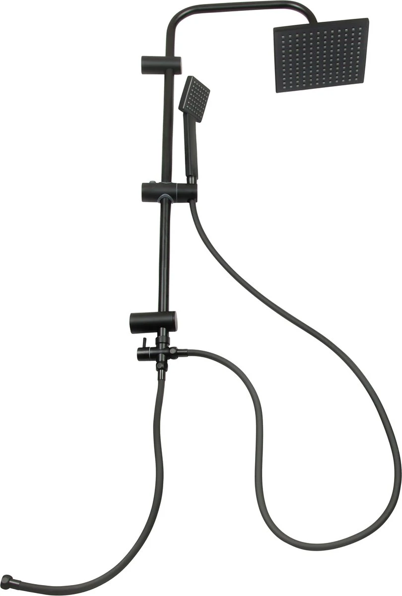 Niceey Doucheset - Regendouche - Handdouche - Verstelbaar - Vierkant - Mat Zwart 1 Niceey Doucheset - Regendouche - Handdouche - Verstelbaar - Vierkant - Mat Zwart