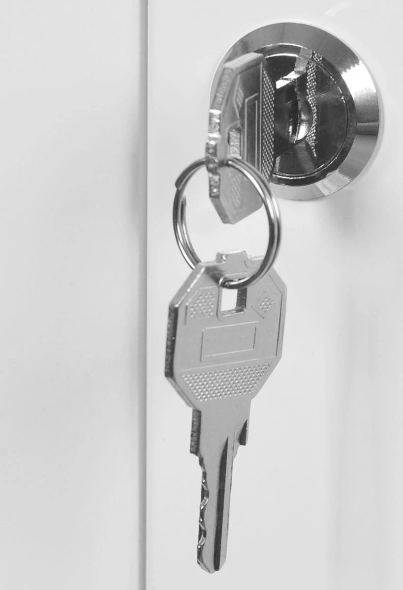 Jago - Afsluitbare XXL Medicijnkast Met 11 Vakken/Compartimenten - Staal - 2 Deuren - 53x53x20 Cm - Wit 15 Jago - Afsluitbare XXL Medicijnkast Met 11 Vakken/Compartimenten - Staal - 2 Deuren - 53x53x20 Cm - Wit - Afbeelding 15