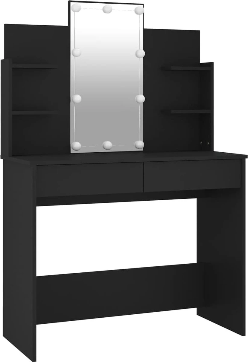 VidaXL Kaptafel Met LED-verlichting 96x40x142 Cm Zwart 5 VidaXL Kaptafel Met LED-verlichting 96x40x142 Cm Zwart - Afbeelding 5